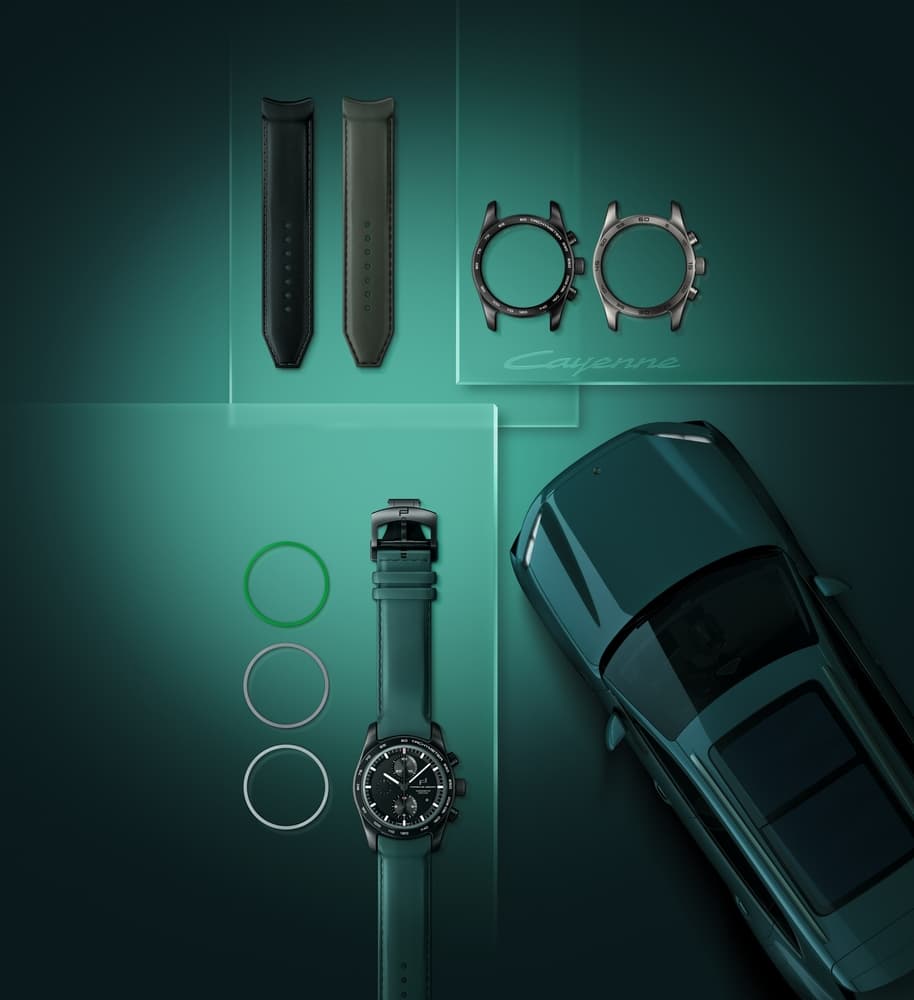 Two timepieces. As distinct as the Porsche Cayenne itself.